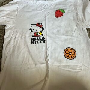 Hello Kitty White Tee with Fruit Graphics